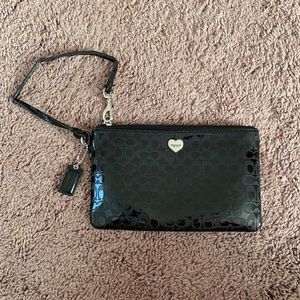 Black coach wristlet